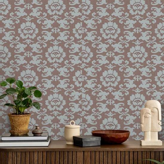 Silken Poppy Crimson Wallpaper