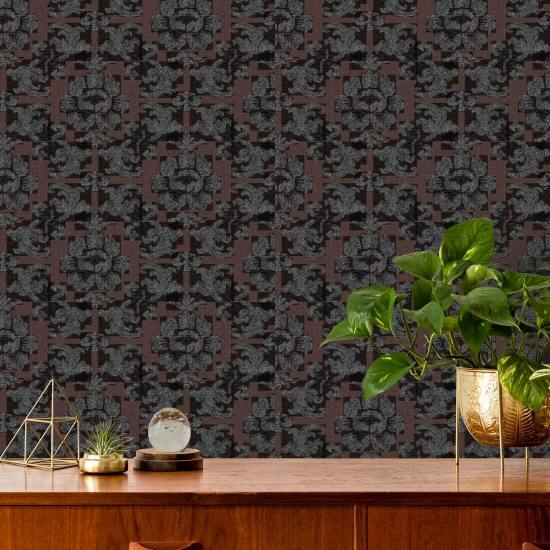 Silken Poppy Crimson Wallpaper