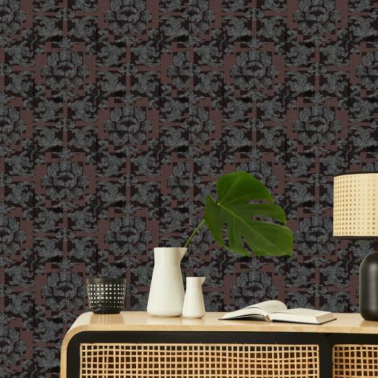 Silken Poppy Crimson Wallpaper