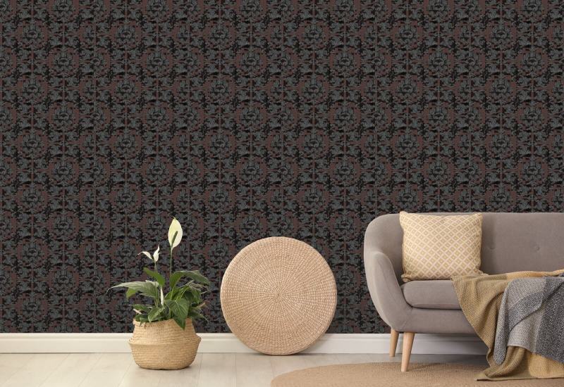 Silken Poppy Crimson Wallpaper