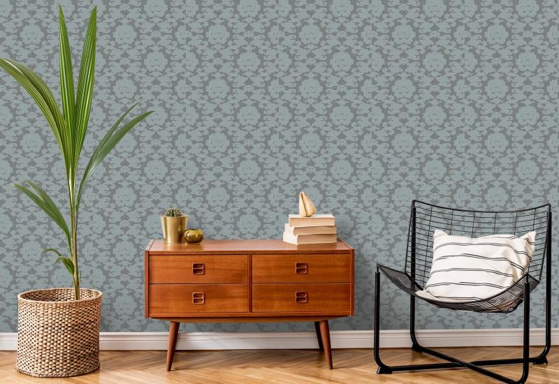 Silkevalmue Bleket Denim Bakgrunn