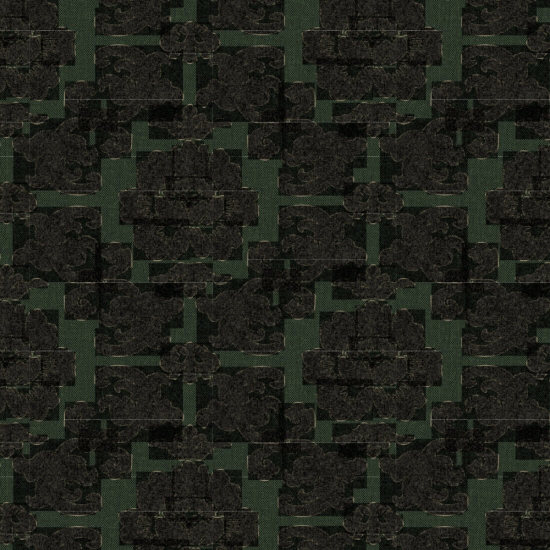 Silken Poppy Hunstman Green Wallpaper