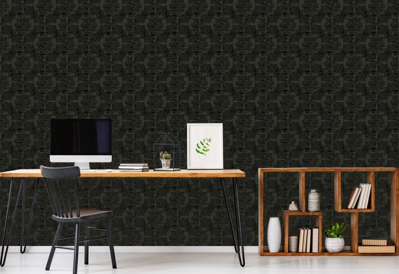 Papoula de seda Papel de parede Hunstman Green