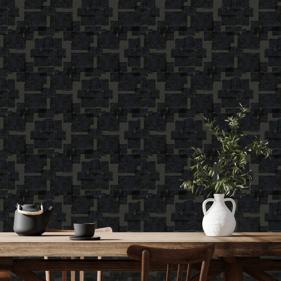 Papoula de seda Papel de parede de obsidiana