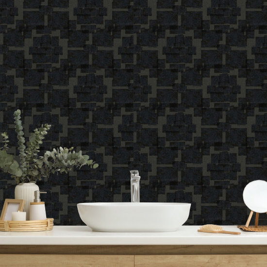 Papoula de seda Papel de parede de obsidiana