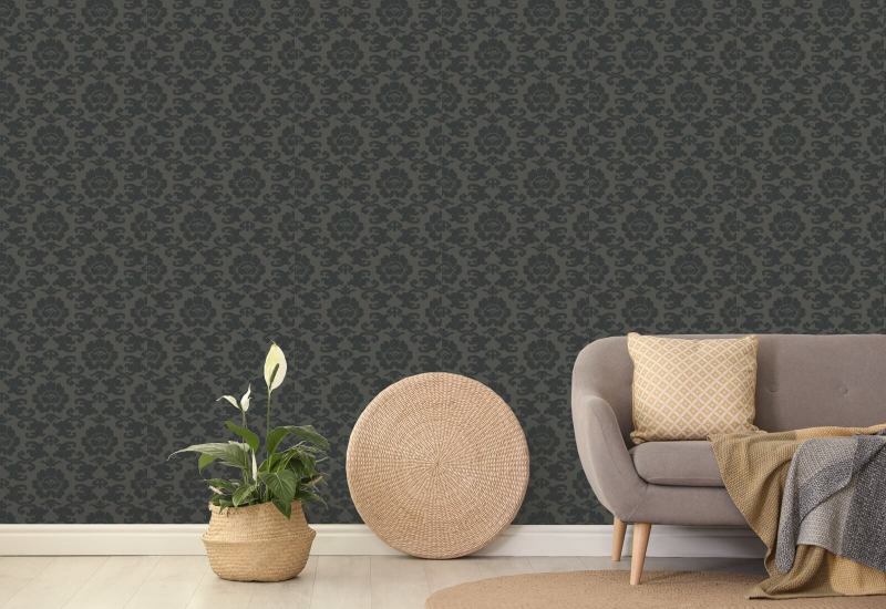 Coquelicot en soie Papier peint Obsidian