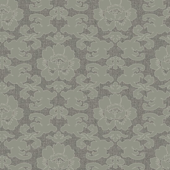 Silken Poppy Olive Ash Wallpaper