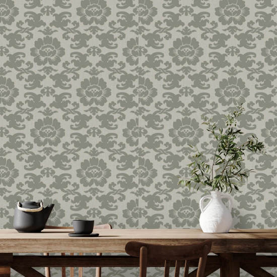 Coquelicot en soie Papier peint Olive Ash