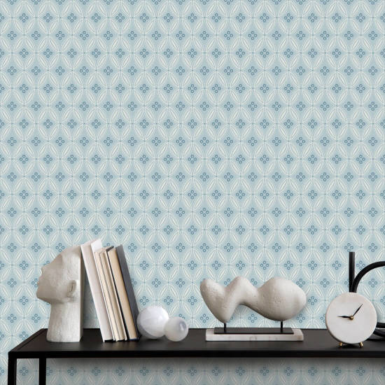 Stone Lace Daytime Blue Wallpaper
