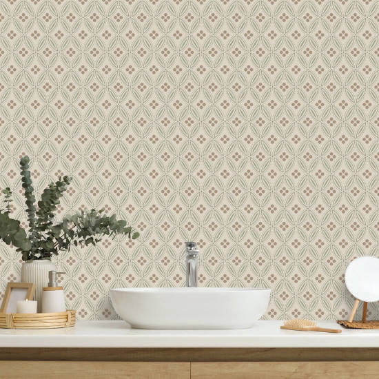Stone Lace Linen Melody Wallpaper