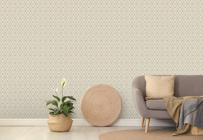Stone Lace Linen Melody Wallpaper