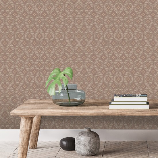 Stone Lace Red Clay Wallpaper