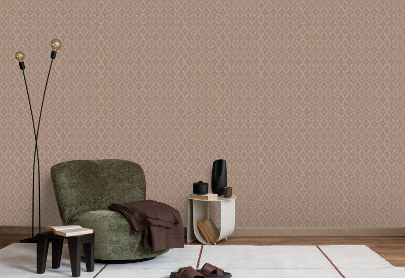 Stone Lace Red Clay Wallpaper