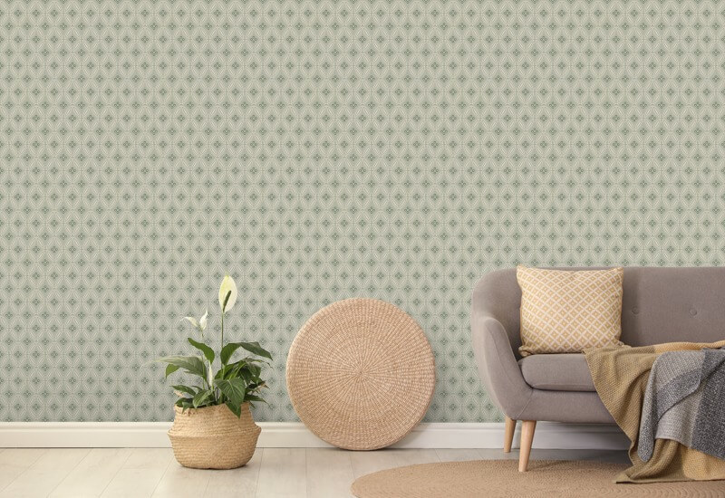 Stone Lace Seafoam Green Wallpaper