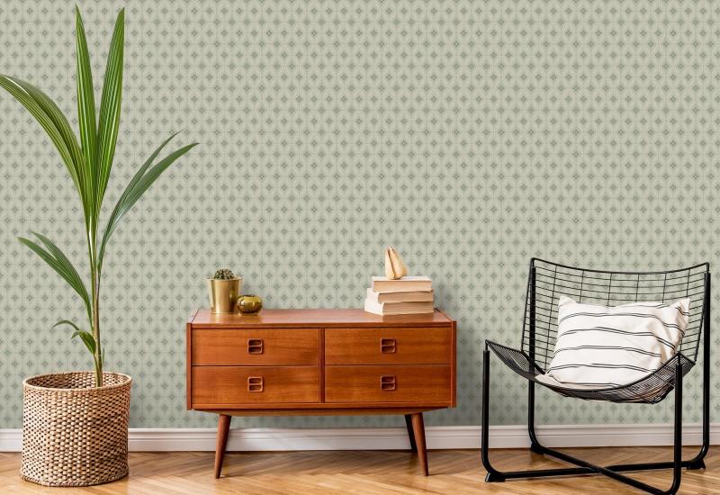 Stone Lace Seafoam Green Wallpaper