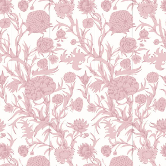 Blooming Thicket Dusty Blush Wallpaper