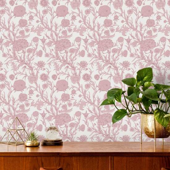 Blomstrende kratt Dusty Blush Bakgrunn