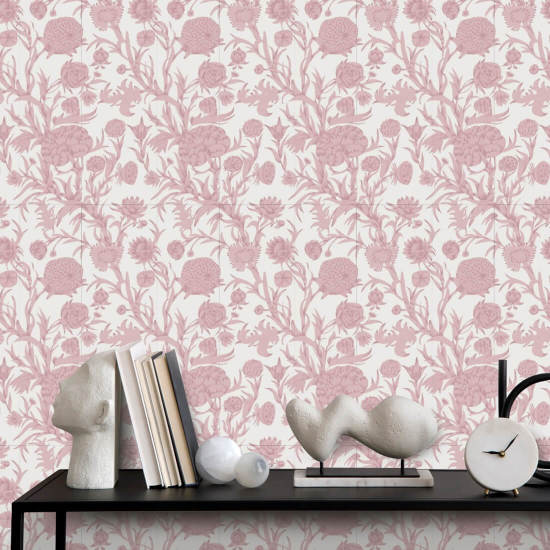 Blühendes Dickicht Dusty Blush Hintergrundbild