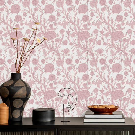 Blomstrende kratt Dusty Blush Bakgrunn