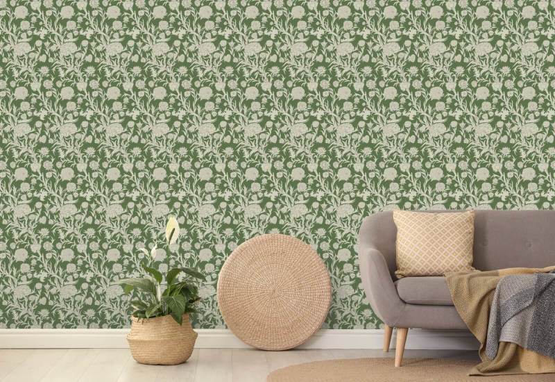 Blomstrende kratt Smaragd Bakgrunn