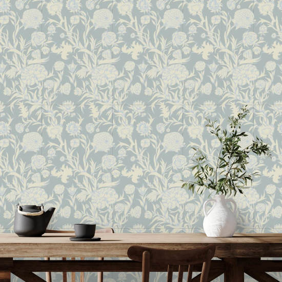 Blomstrende kratt Glacial Blue Bakgrunn