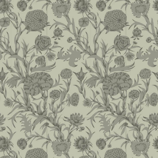 Blomstrende kratt Grønn Taupe Bakgrunn
