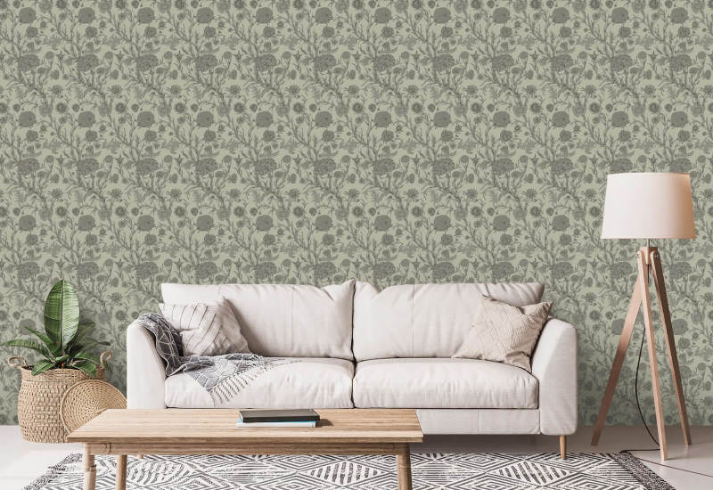 Kukkiva pensaikko Vihreä Taupe Taupe