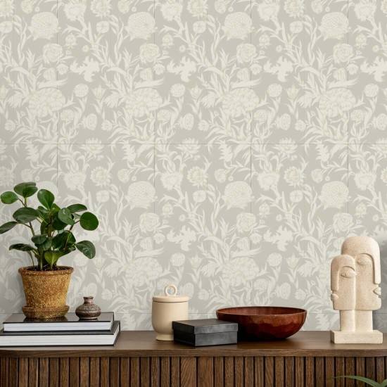 Blomstrende krat Linnedstapet