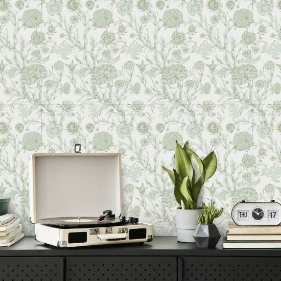 Blooming Thicket Morning Glow Wallpaper