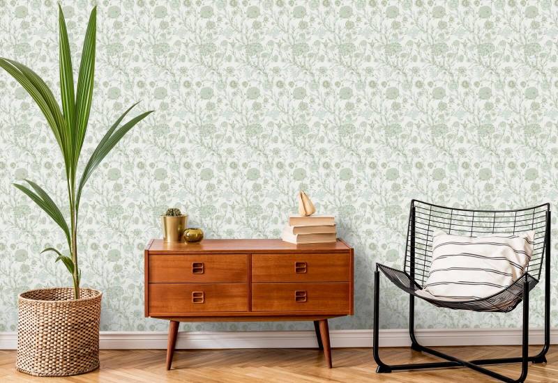 Fourré fleuri Papier peint Morning Glow