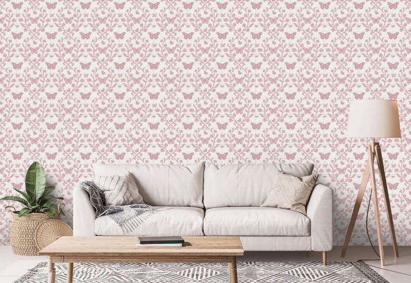 Schmetterlingsgarten Dusty Blush Hintergrundbild