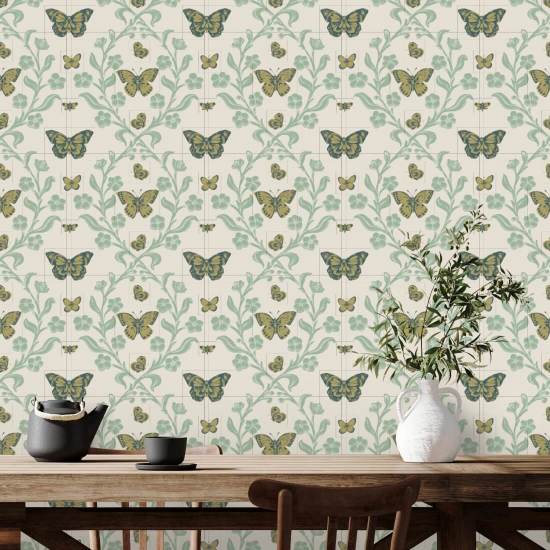 Jardin des papillons Papier peint Summer Greens