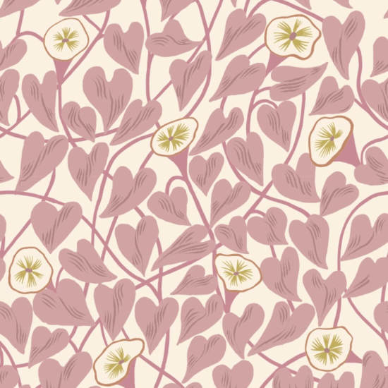 Climbing Vine Dusty Blush Wallpaper