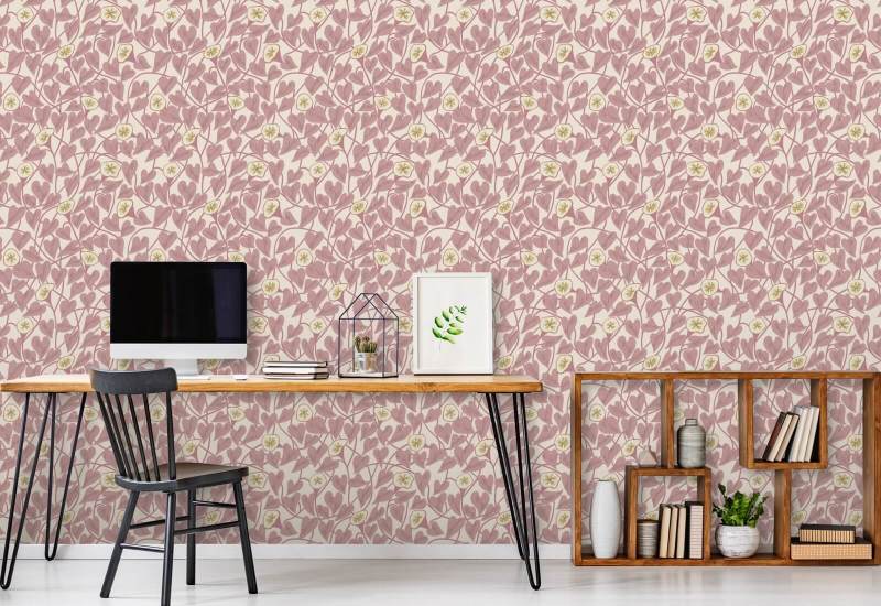 Videira trepadeira Papel de parede Dusty Blush