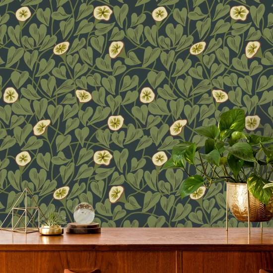 Climbing Vine Inkwell Wallpaper