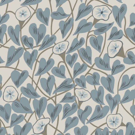 Climbing Vine Linen Stone Wallpaper