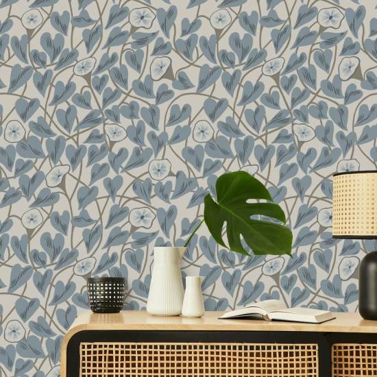 Vigne grimpante Papier peint Linen Stone