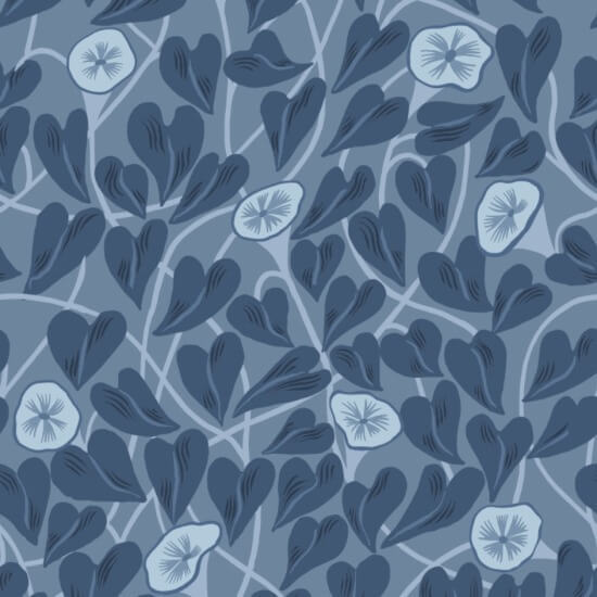Climbing Vine Navy Wallpaper