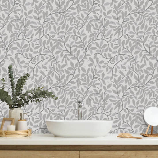 Feuille et gousse Papier peint Graphite