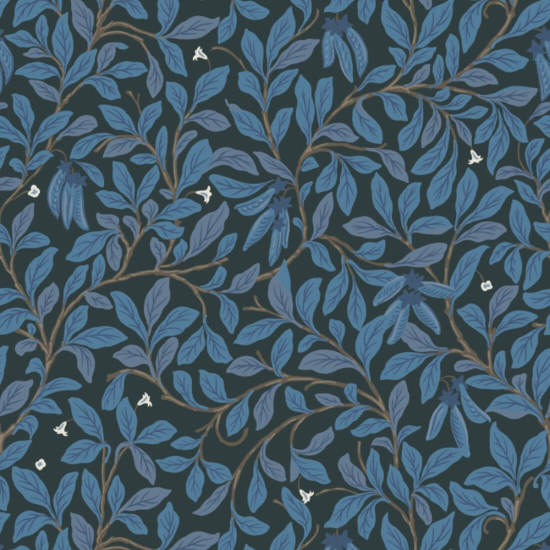 Leaf and Pod Nocturne Wallpaper