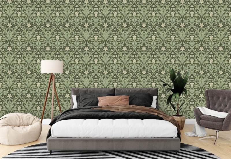 Ruban Lily Papier peint Ivy Night