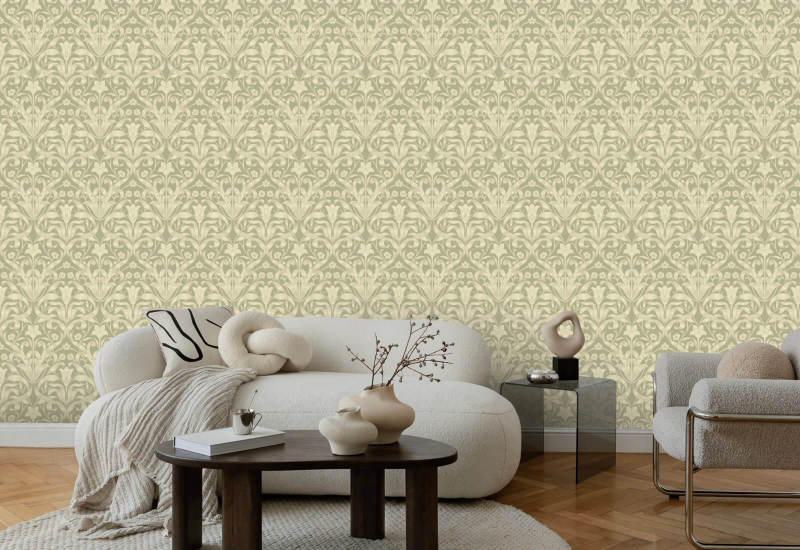 Lírio de fita Papel de parede Pale Herb