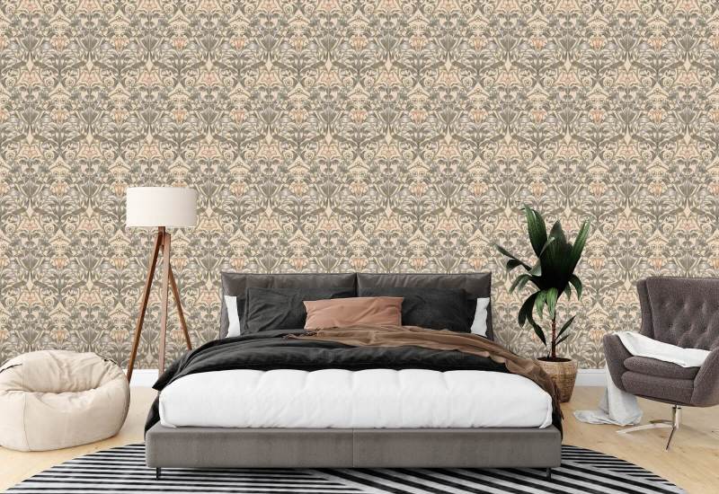 Ribbon Lily Pale Peach Wallpaper