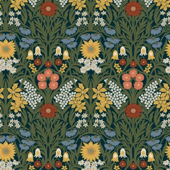 Wild Meadow Craftsmans Colors Wallpaper