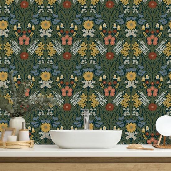 Wild Meadow Craftsmans Colors Wallpaper