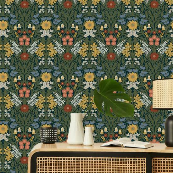 Wild Meadow Craftsmans Colors Wallpaper