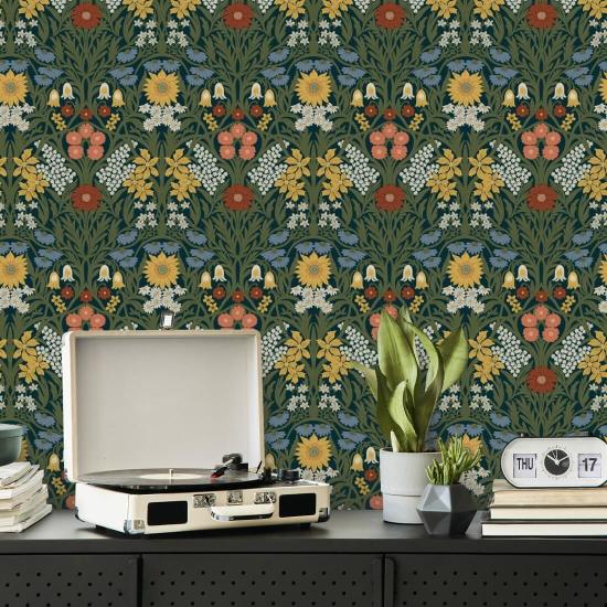 Wild Meadow Craftsmans Colors Wallpaper