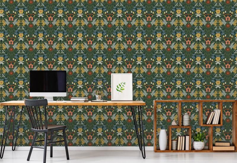 Wild Meadow Craftsmans Colors Wallpaper