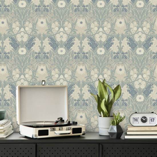 Wild Meadow Linen Stone Wallpaper