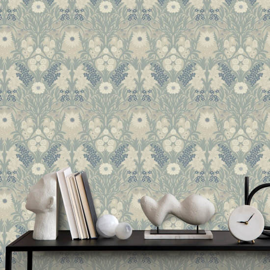 Wild Meadow Linen Stone Wallpaper